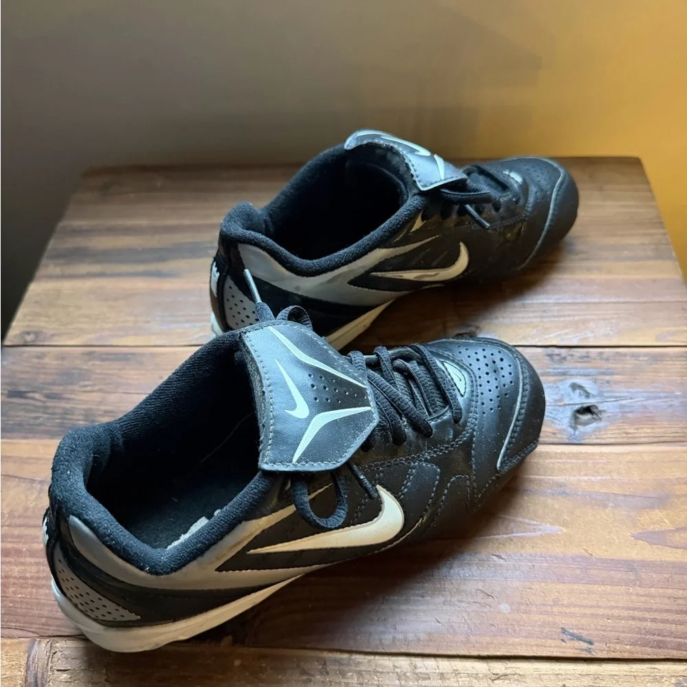 Kids Nike Black and White Cleats